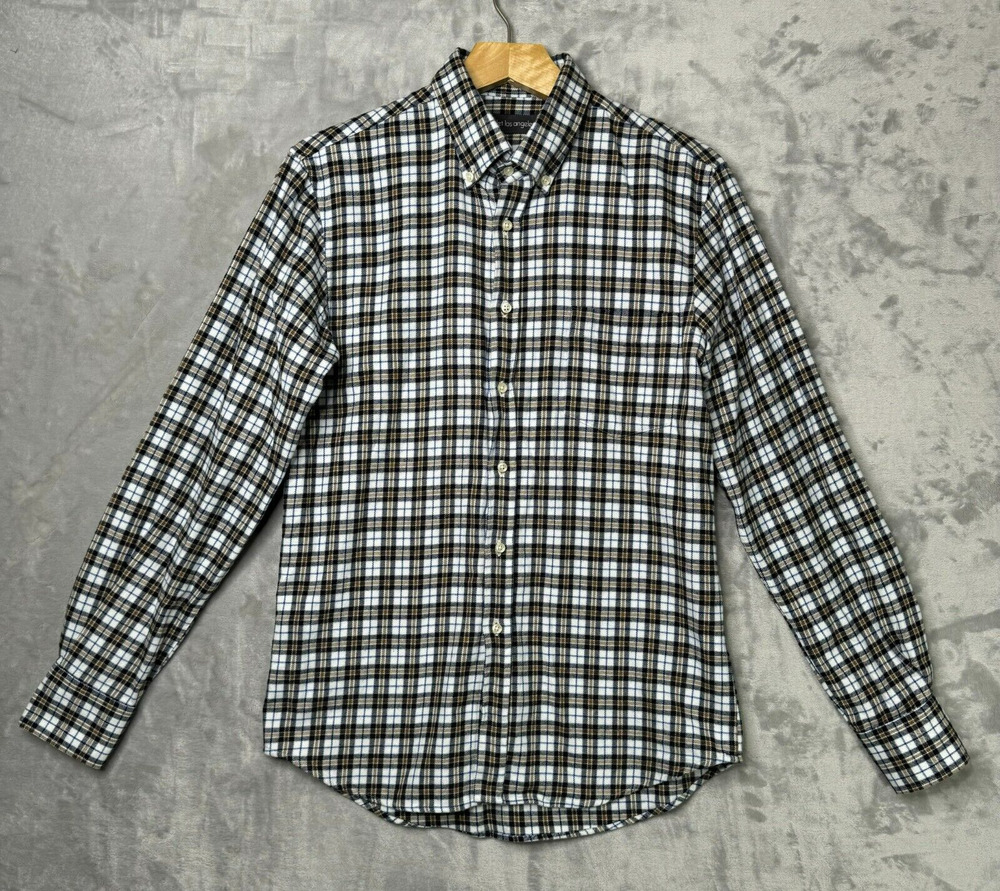 Epaulet Los Angeles Shirt Mens Medium Black White Plaid Cotton Flannel Outdoor
